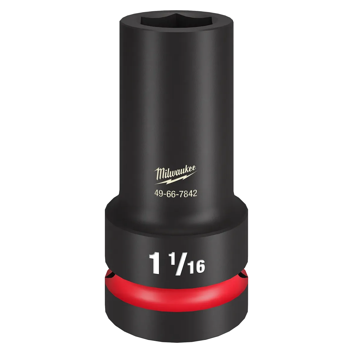 Milwaukee SHOCKWAVE Impact Duty 1" Drive 1-1/8" Thin Wall Extra Deep 6 Point Socket 49-66-7842