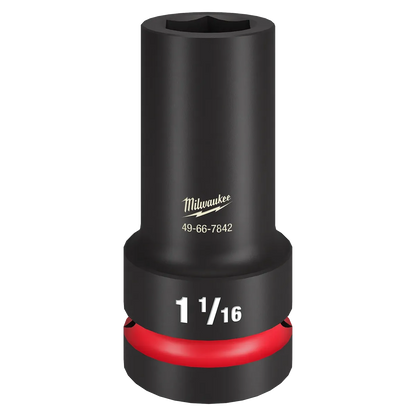 Milwaukee SHOCKWAVE Impact Duty 1" Drive 1-1/8" Thin Wall Extra Deep 6 Point Socket 49-66-7842