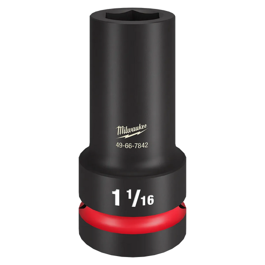 Milwaukee SHOCKWAVE Impact Duty 1" Drive 1-1/8" Thin Wall Extra Deep 6 Point Socket 49-66-7842