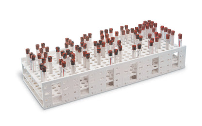 Heathrow Scientific Mega Racks® Tube Rack for 10–13 mm Tubes — Double 432-Well / White, 120112