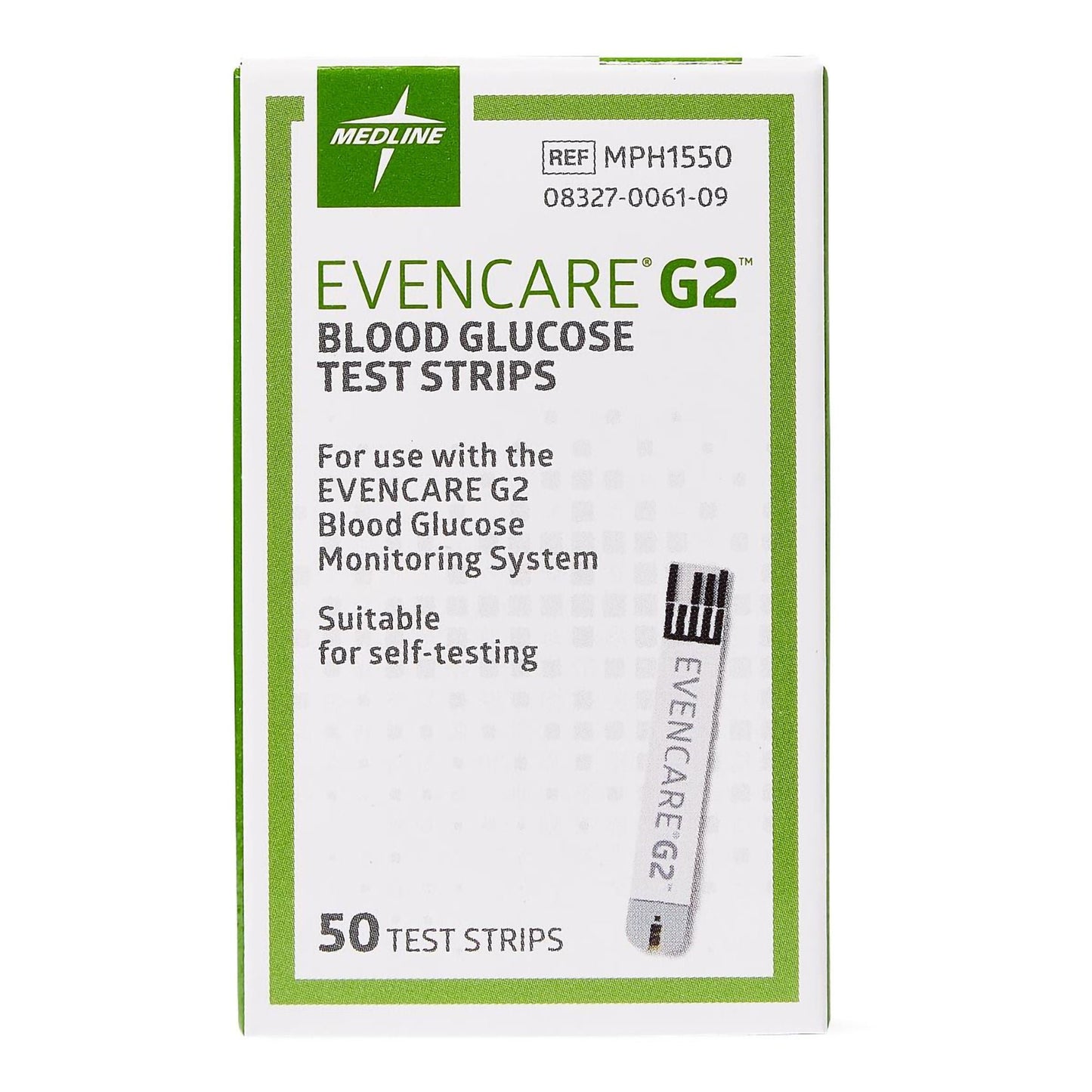 EvenCare G2 Blood Glucose Test Strips 50 Strips For EvenCare G2 Blood Glucose Monitoring System