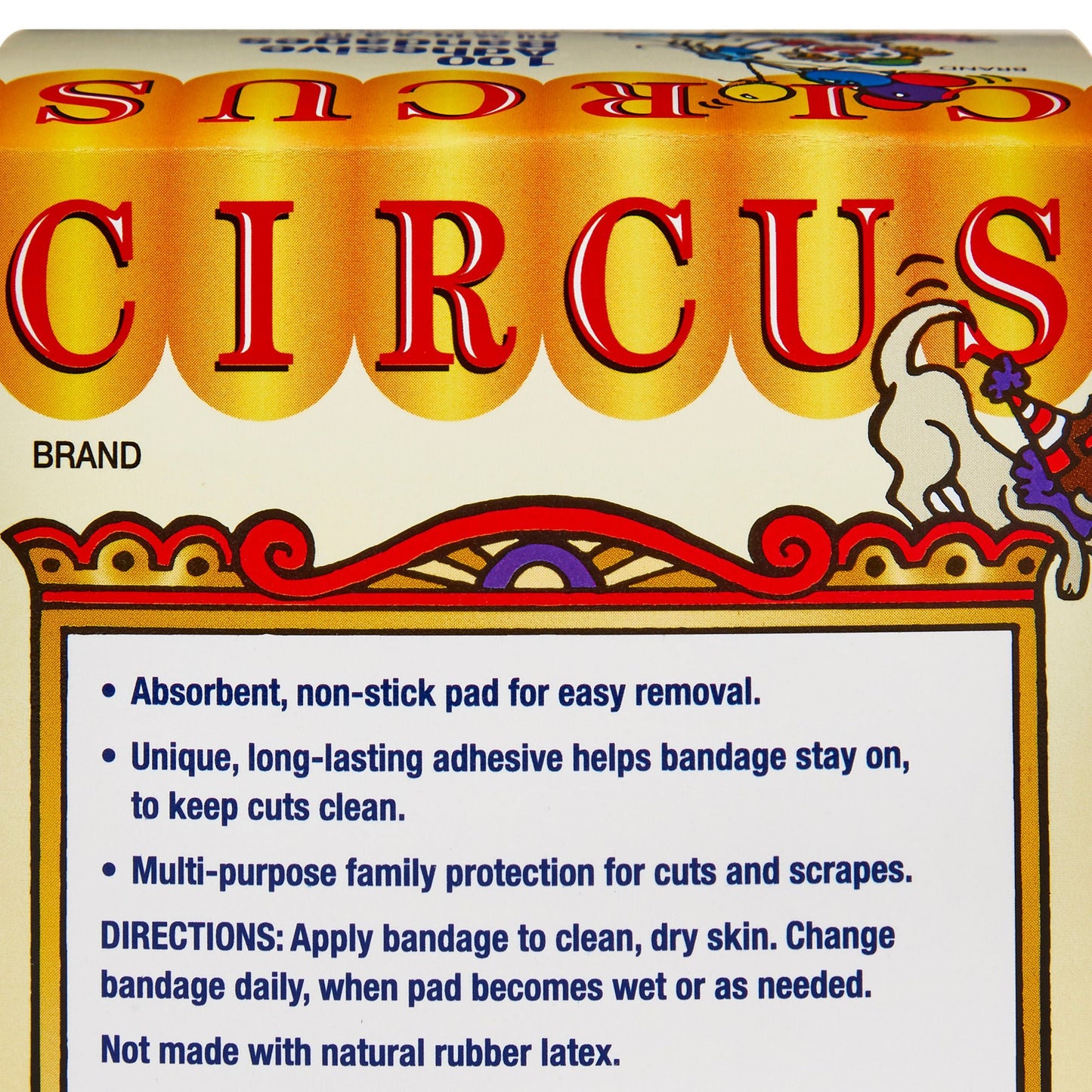 American® White Cross Stat Strip® Circus Kid Design Adhesive Strip, ¾ x