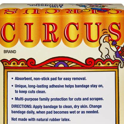 American® White Cross Stat Strip® Circus Kid Design Adhesive Strip, ¾ x