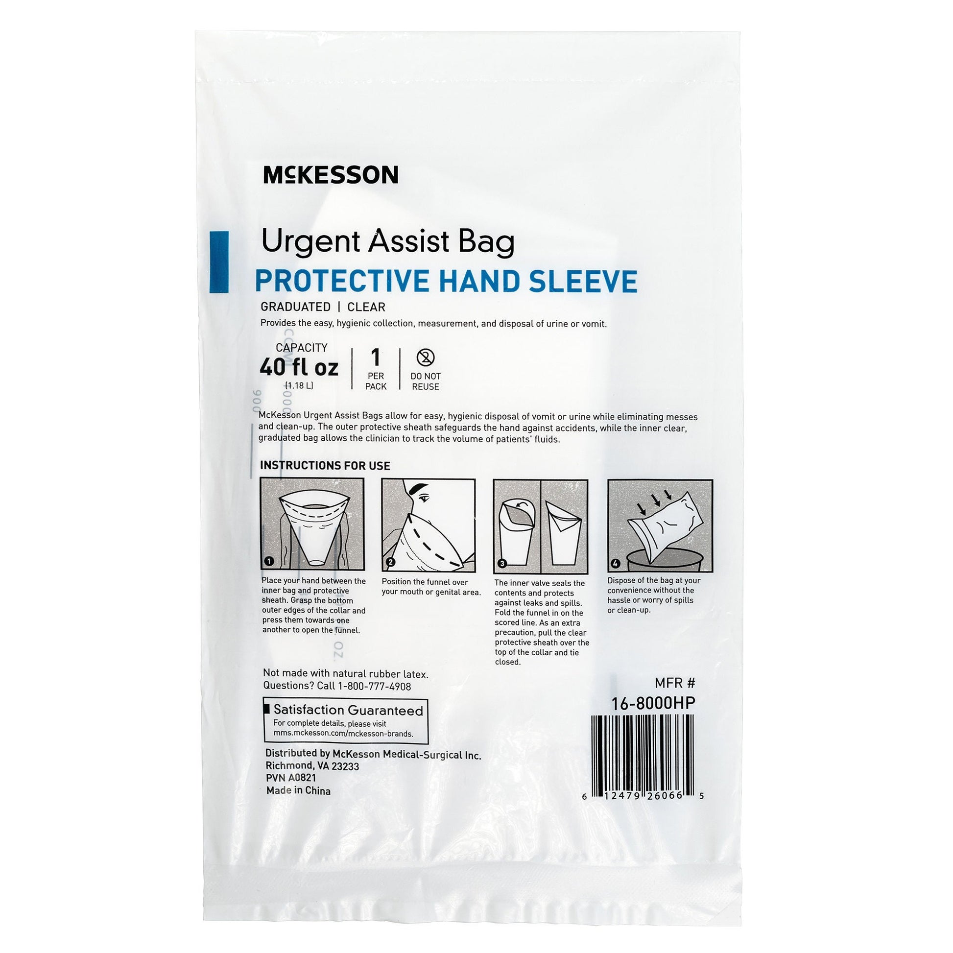 McKesson Urgent Assist Bags with Protective Hand Sleeve