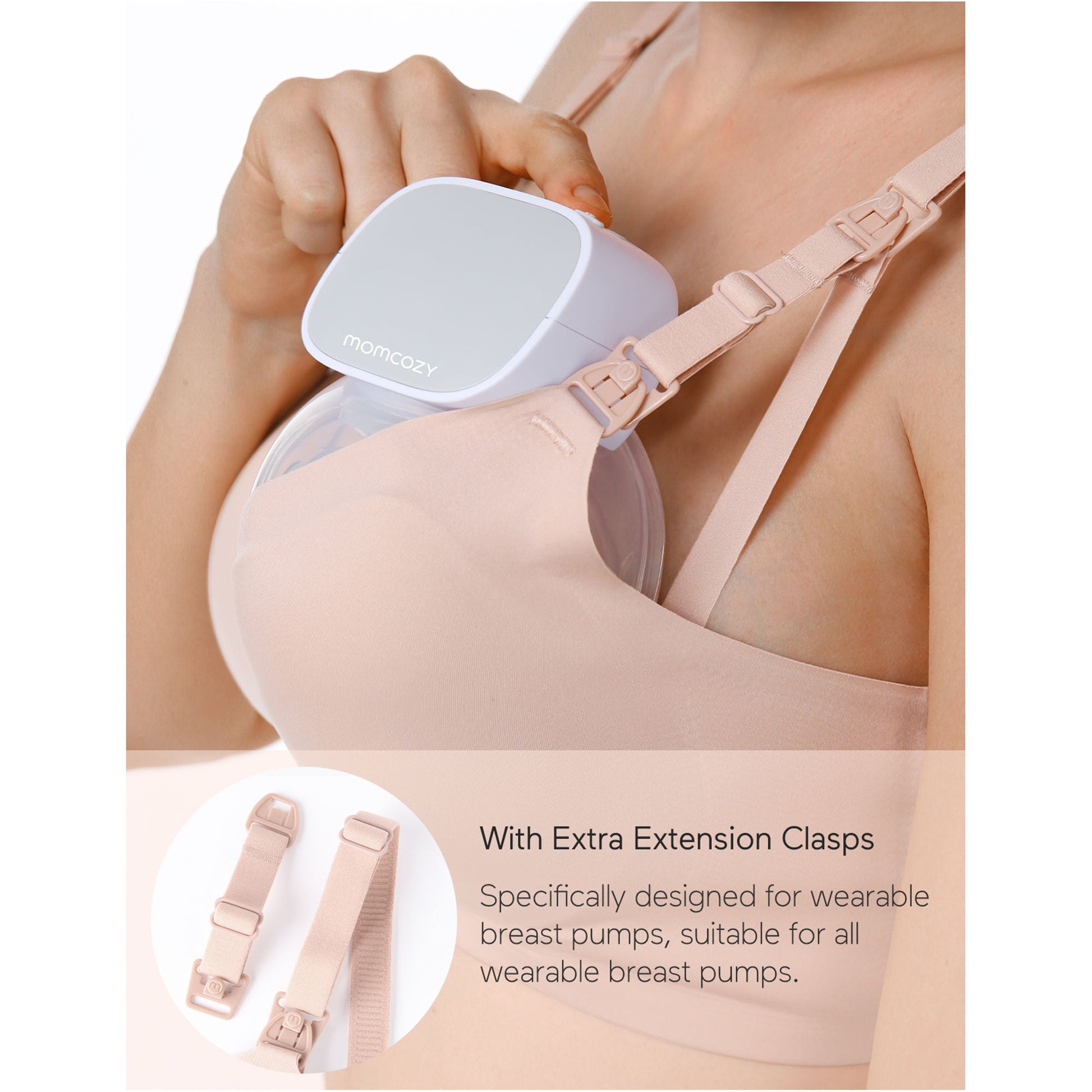 Momcozy Smooth Nursing Bra, Large, Beige