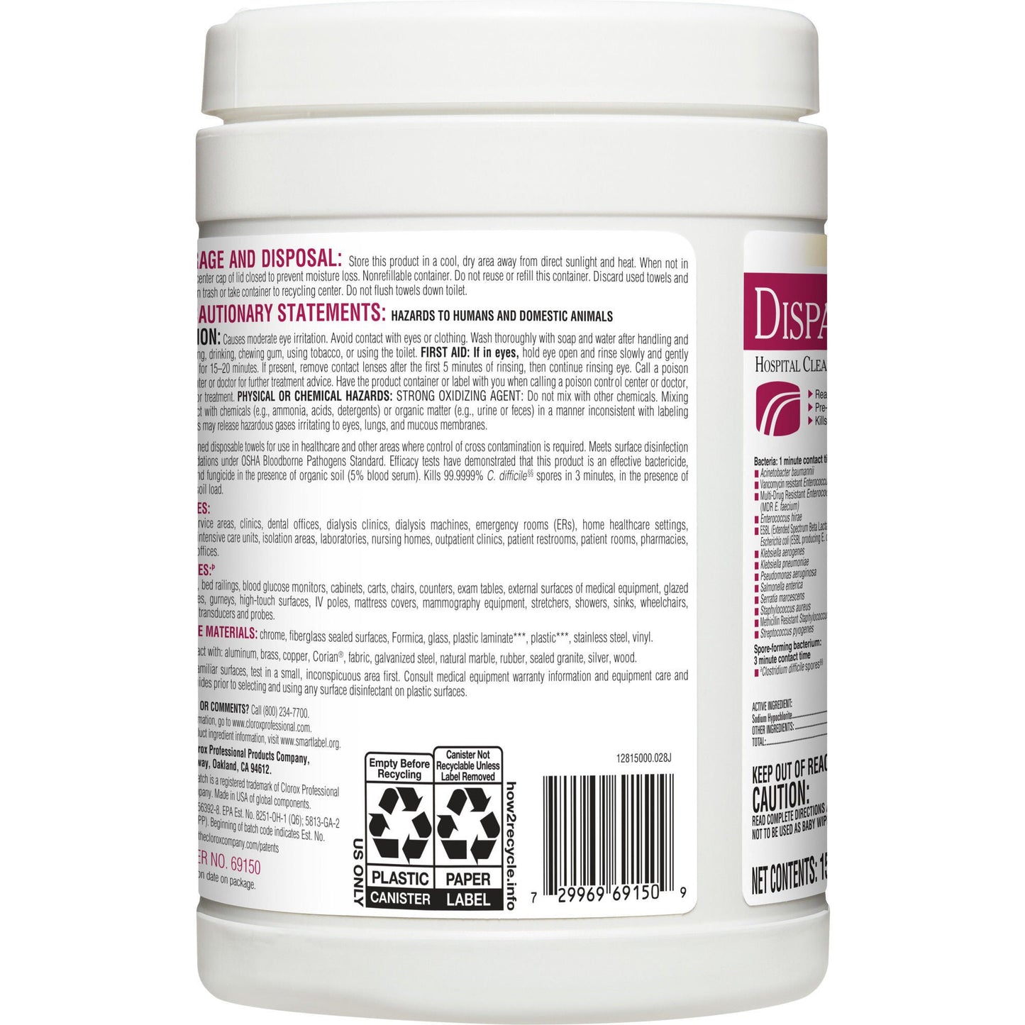Dispatch® Surface Disinfectant Cleaner with Bleach