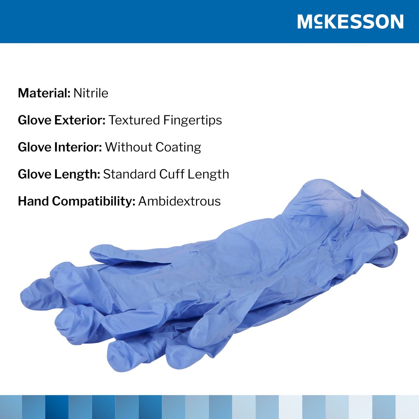 McKesson Confiderm® 3.5C Nitrile Exam Gloves, Blue - view 3