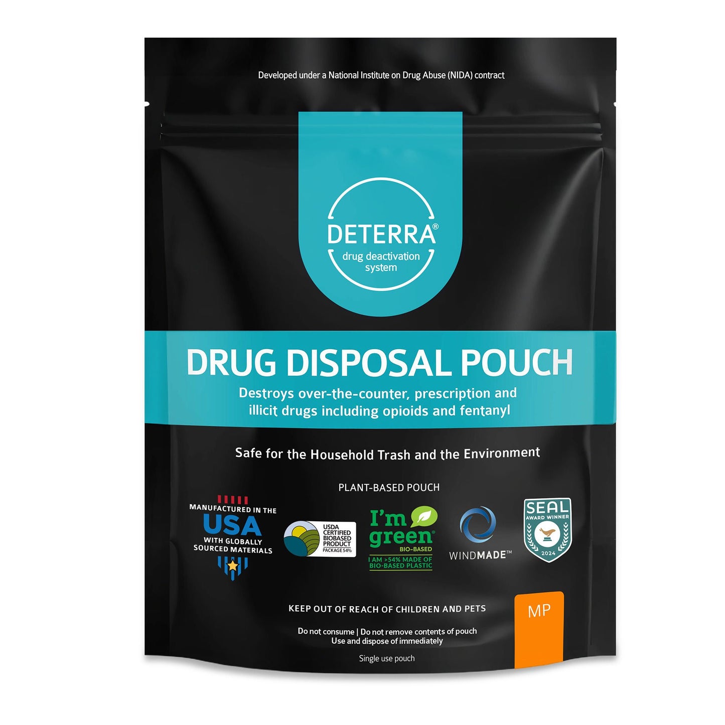 Deterra® Drug Disposal Pouch for Disposal of Pharmaceuticals, Medium