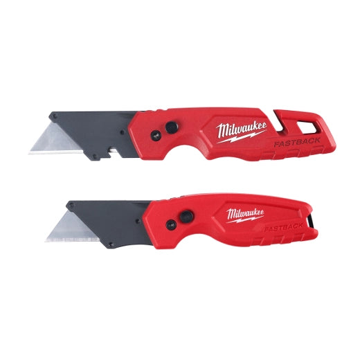 Milwaukee FASTBACK Folding Utility Knife Set 48-22-1503 | 2.4 in Blade Length, 2-Piece
