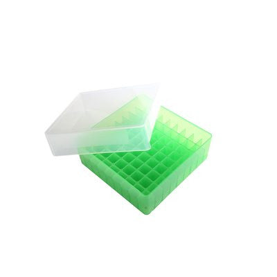 Heathrow Scientific 81-Well Microtube Storage Box, Pack of 5 — Green, 120036