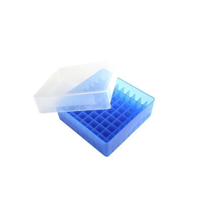 Heathrow Scientific 81-Well Microtube Storage Box, Pack of 5 — Blue, 120035