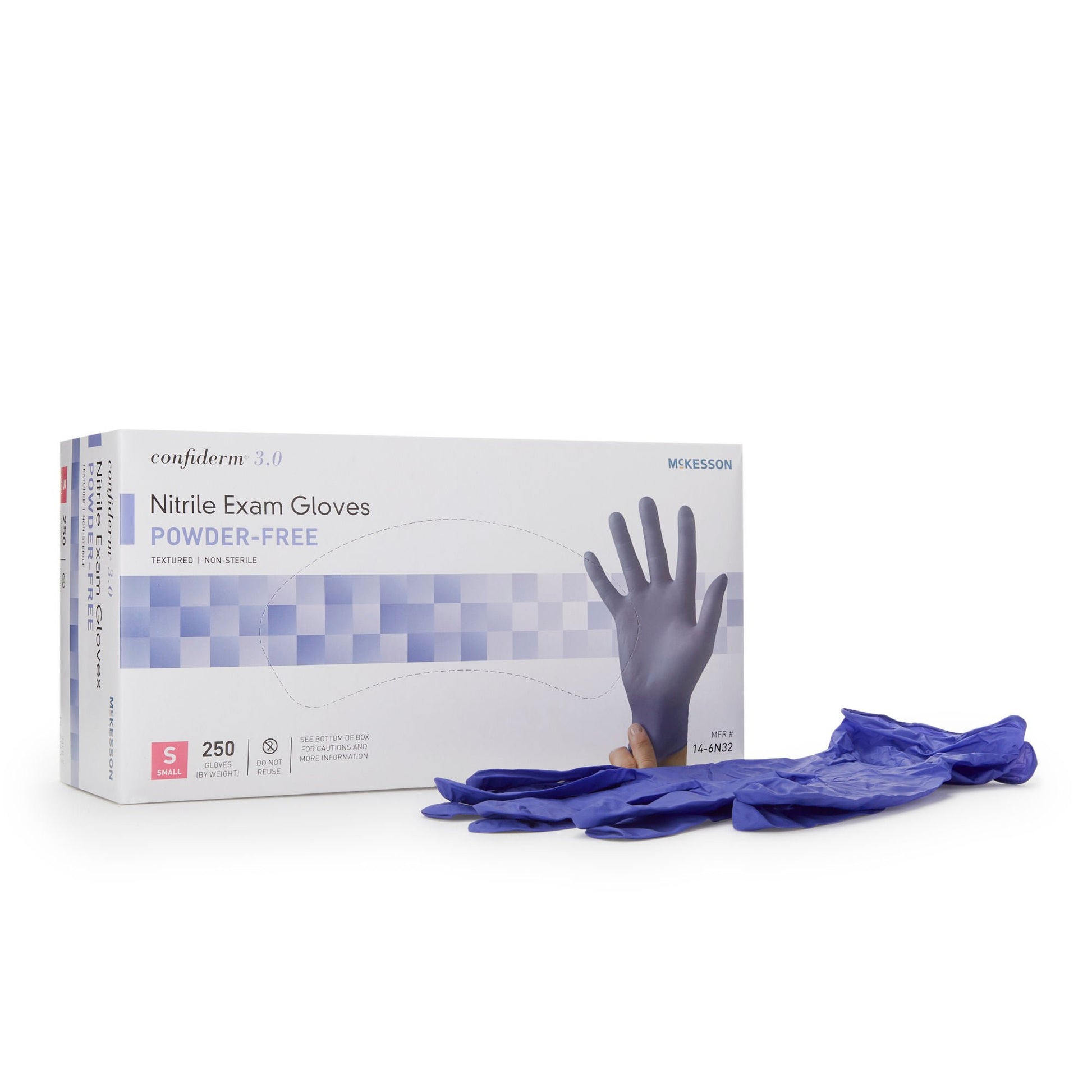 McKesson Confiderm® 3.0 Nitrile Exam Glove, Blue