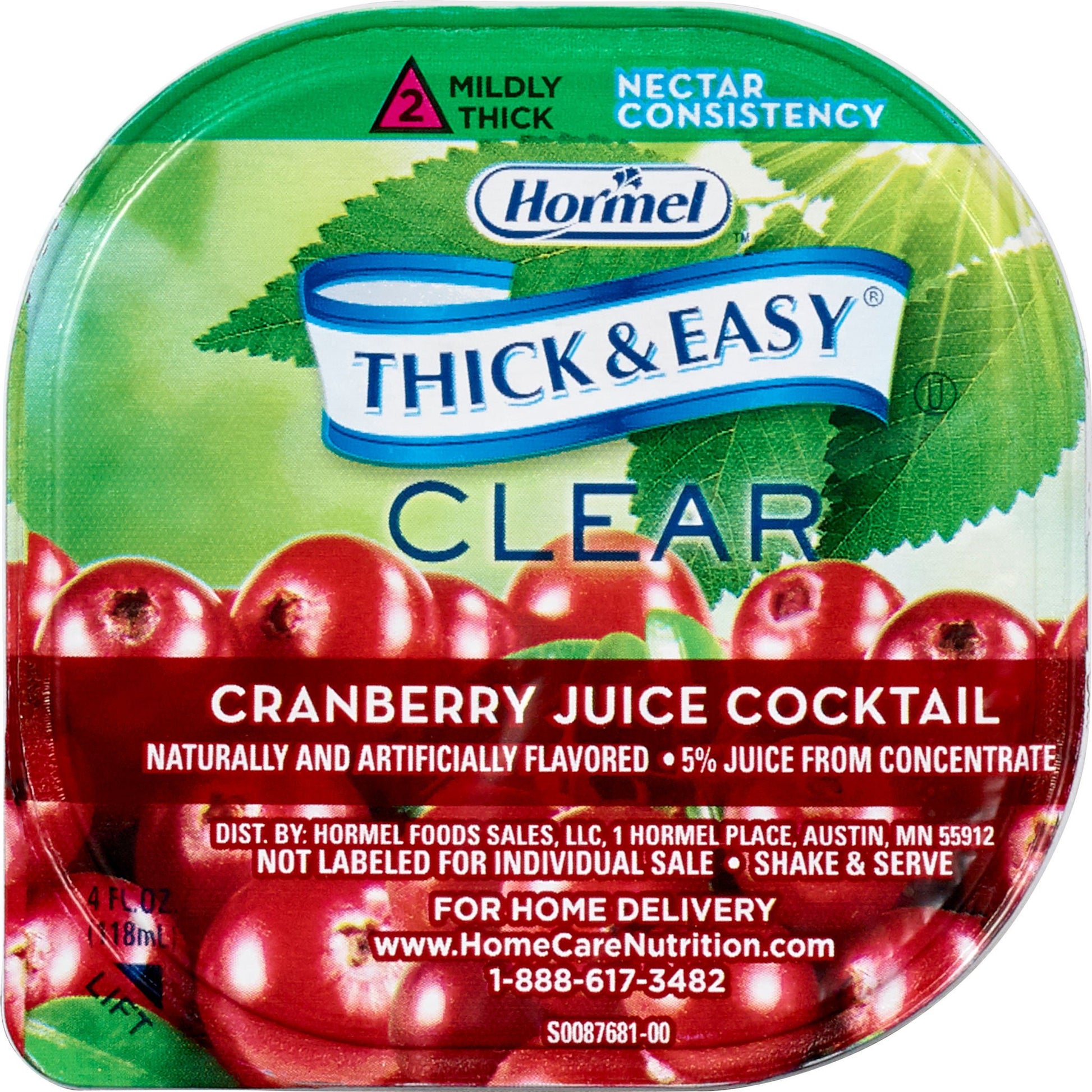 Thick & Easy® Nectar Consistency Cranberry Juice Cocktail Thickened Beverage