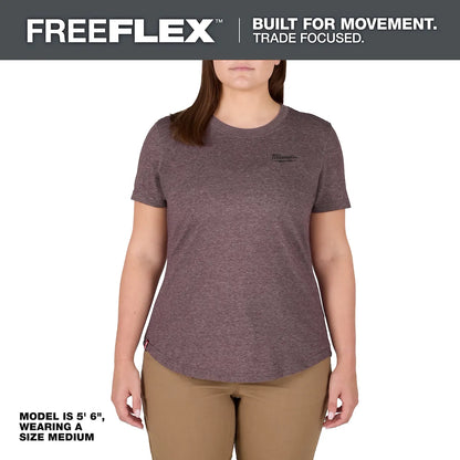 Milwaukee Women's FREEFLEX Hybrid Tee - Short Sleeve Purple L F452P