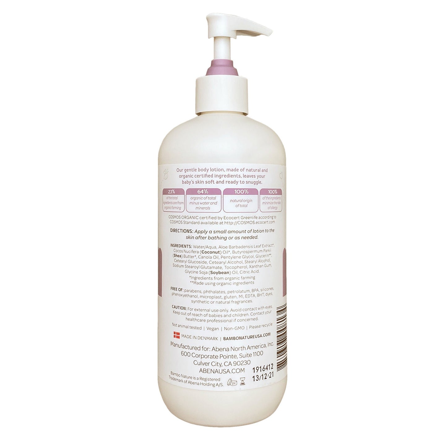 Bambo® Nature Snuggle Time Baby Lotion, pump bottle