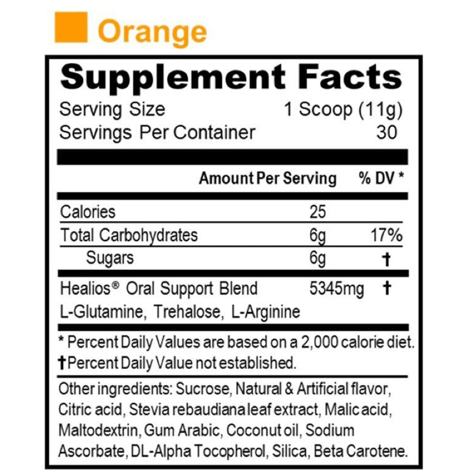 Healios Oral Health and Dietary Supplement Powder for Mouth Sores