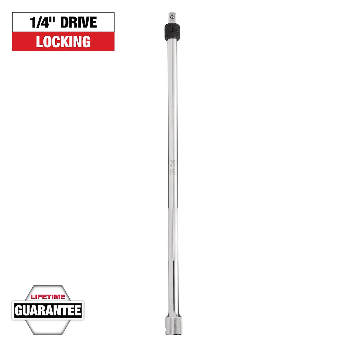 Milwaukee 1/4" Drive 10" Locking Extension 43-24-9302 | 1/4 in Drive, Chrome Vanadium Steel