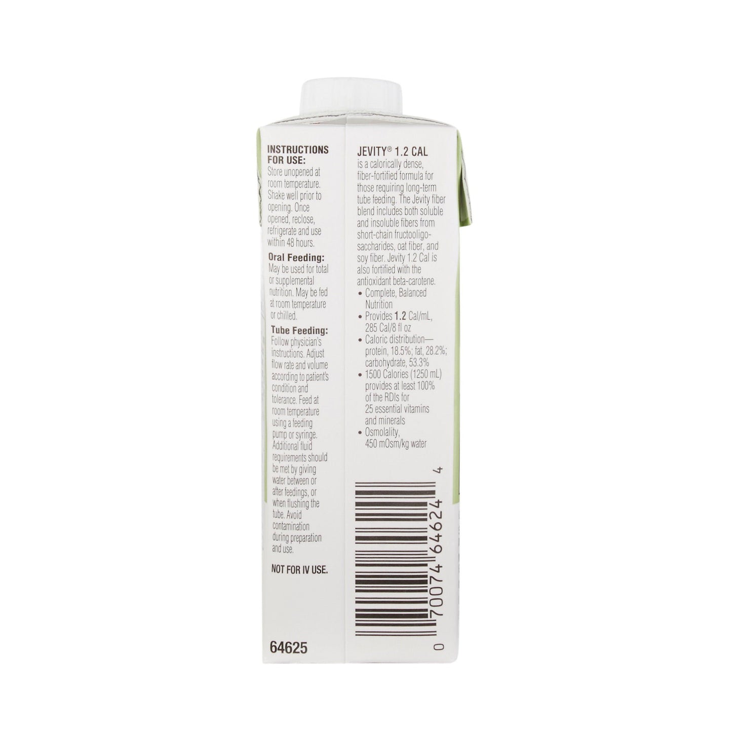 Jevity 1.2 with Fiber® Complete, Balanced Nutrition, carton