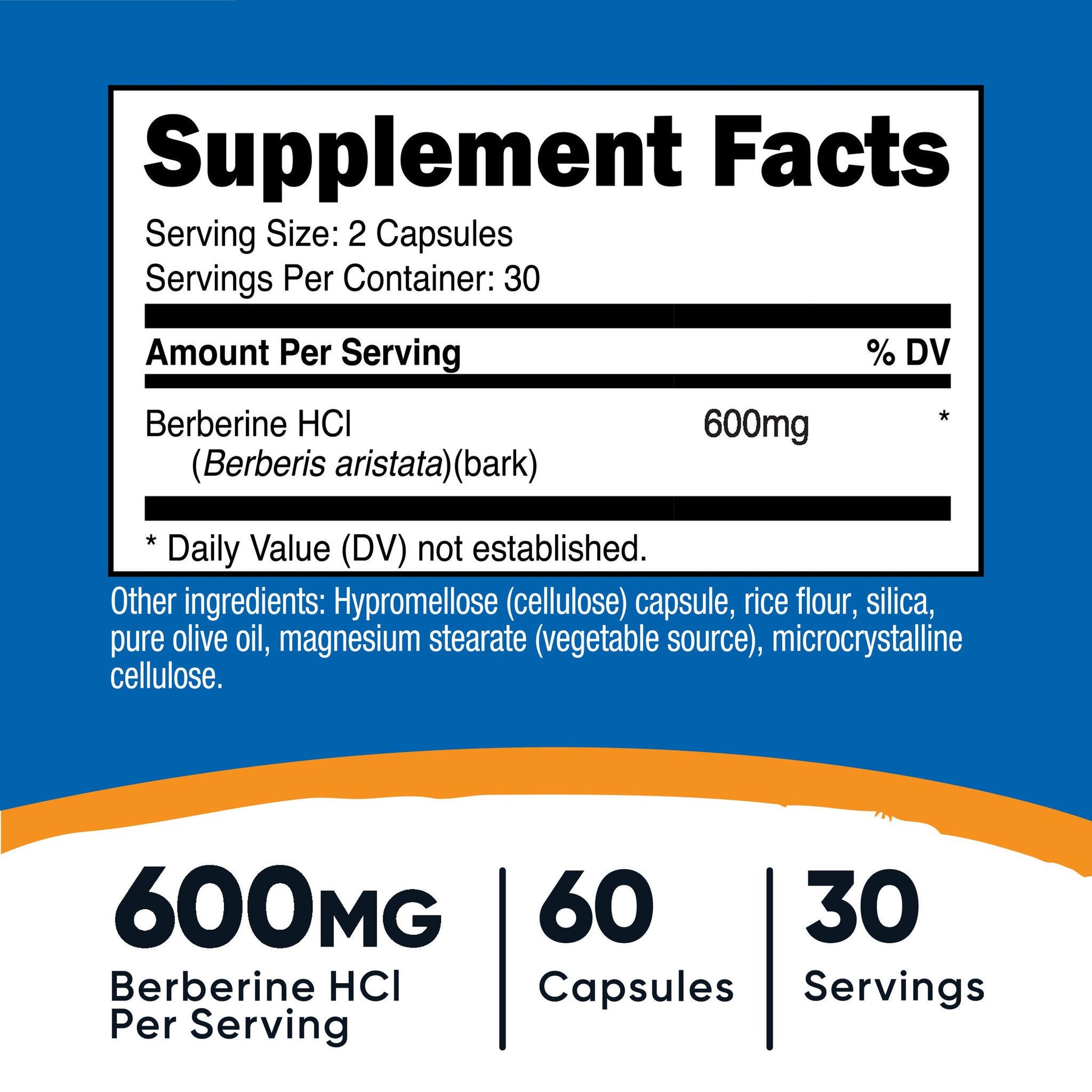 nutricost Dietary Supplement Berberine 600 mg Strength Capsule