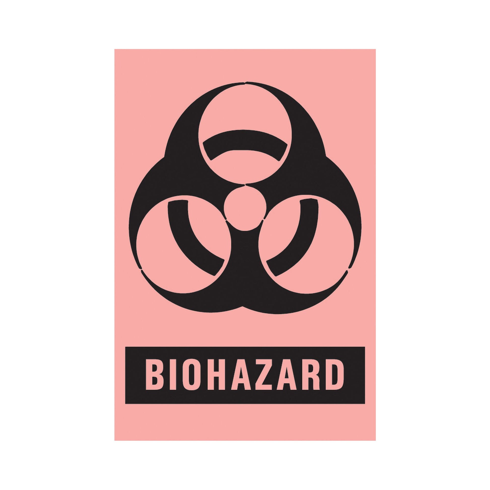 Timemed Pre-Printed Label, Biohazard