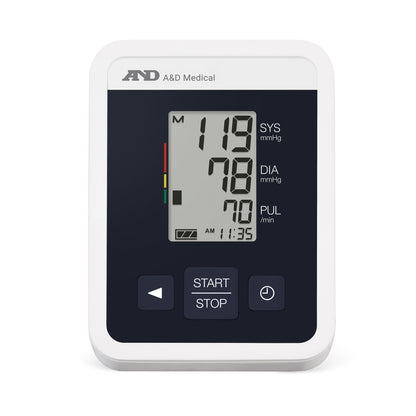 AND Digital Blood Pressure Monitor Wide Cuff Arm Nylon Cuff 8.6 tp 16.5 Inch Circumference Desk Model