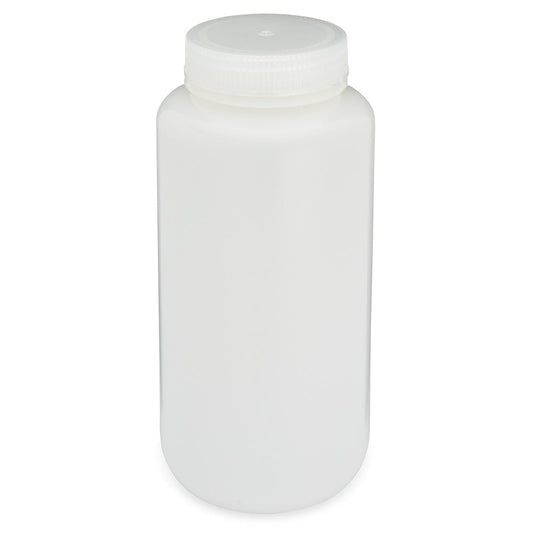 Diamond Essentials Bottle, Wide Mouth, Round, HDPE with PP Closure, 1000mL, Bulk Packed, 50/Case