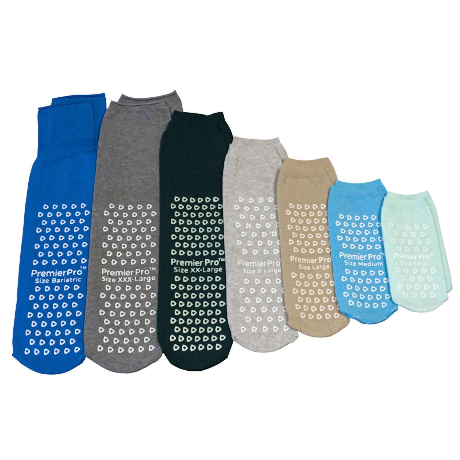 PremierPro Slipper Socks Unisex Adult X-Large Single Tread Single Patient Use Gray