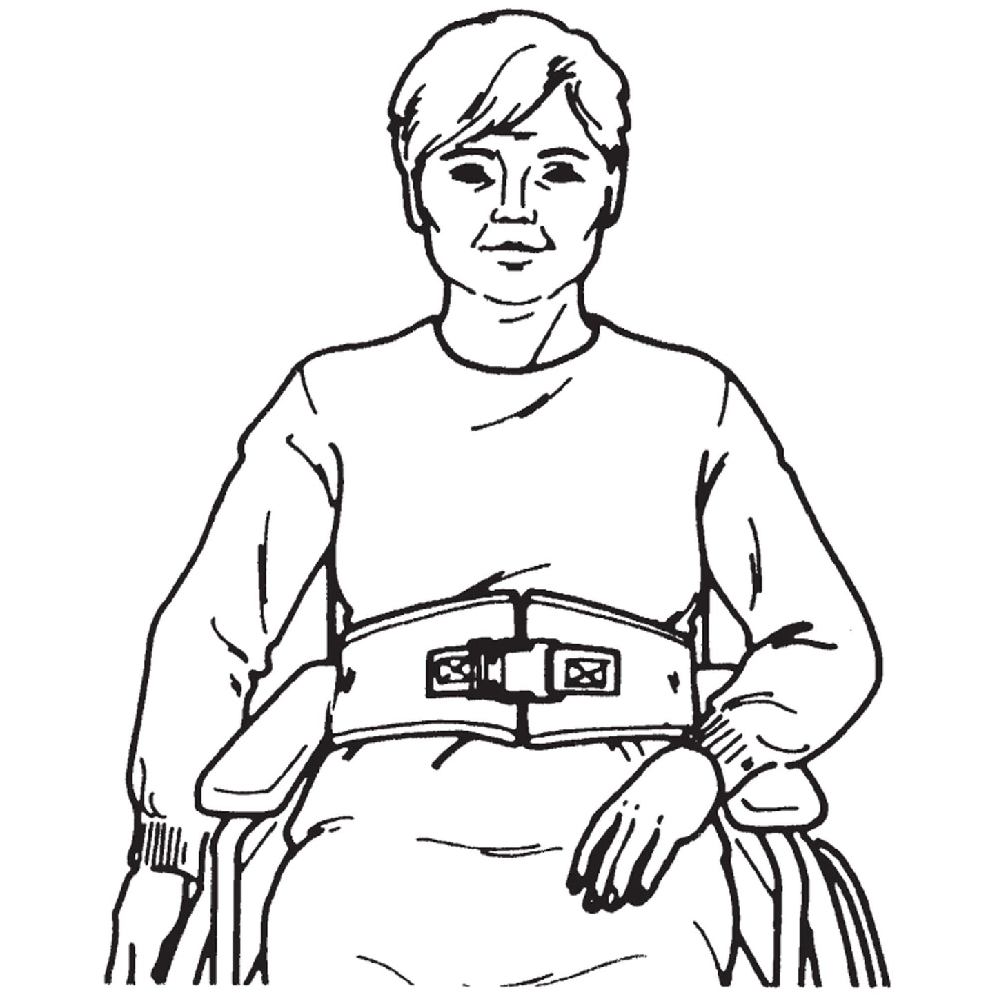 SkiL-Care™ Chair Waist Belt Restraint, ., Blue