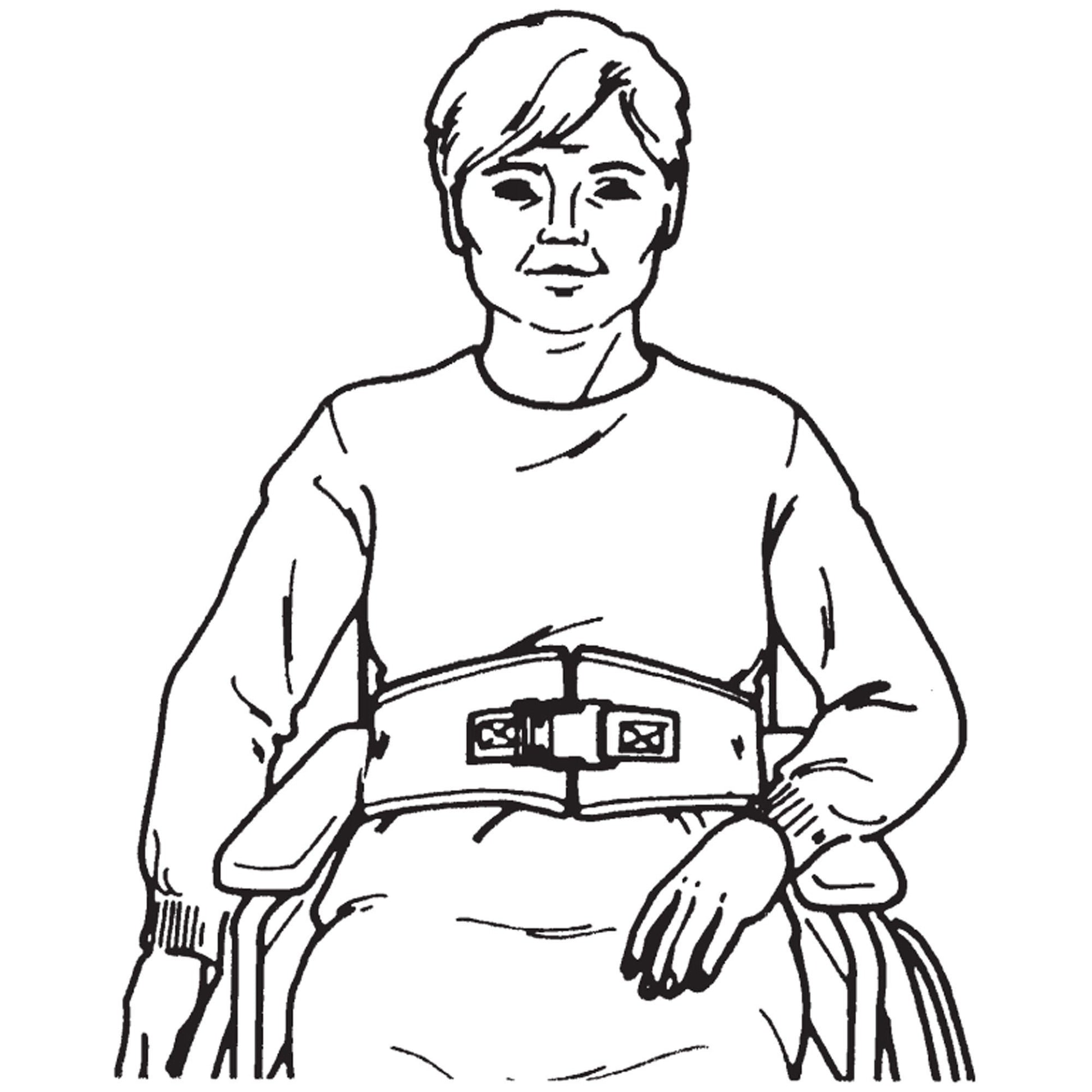 SkiL-Care™ Chair Waist Belt Restraint, ., Blue