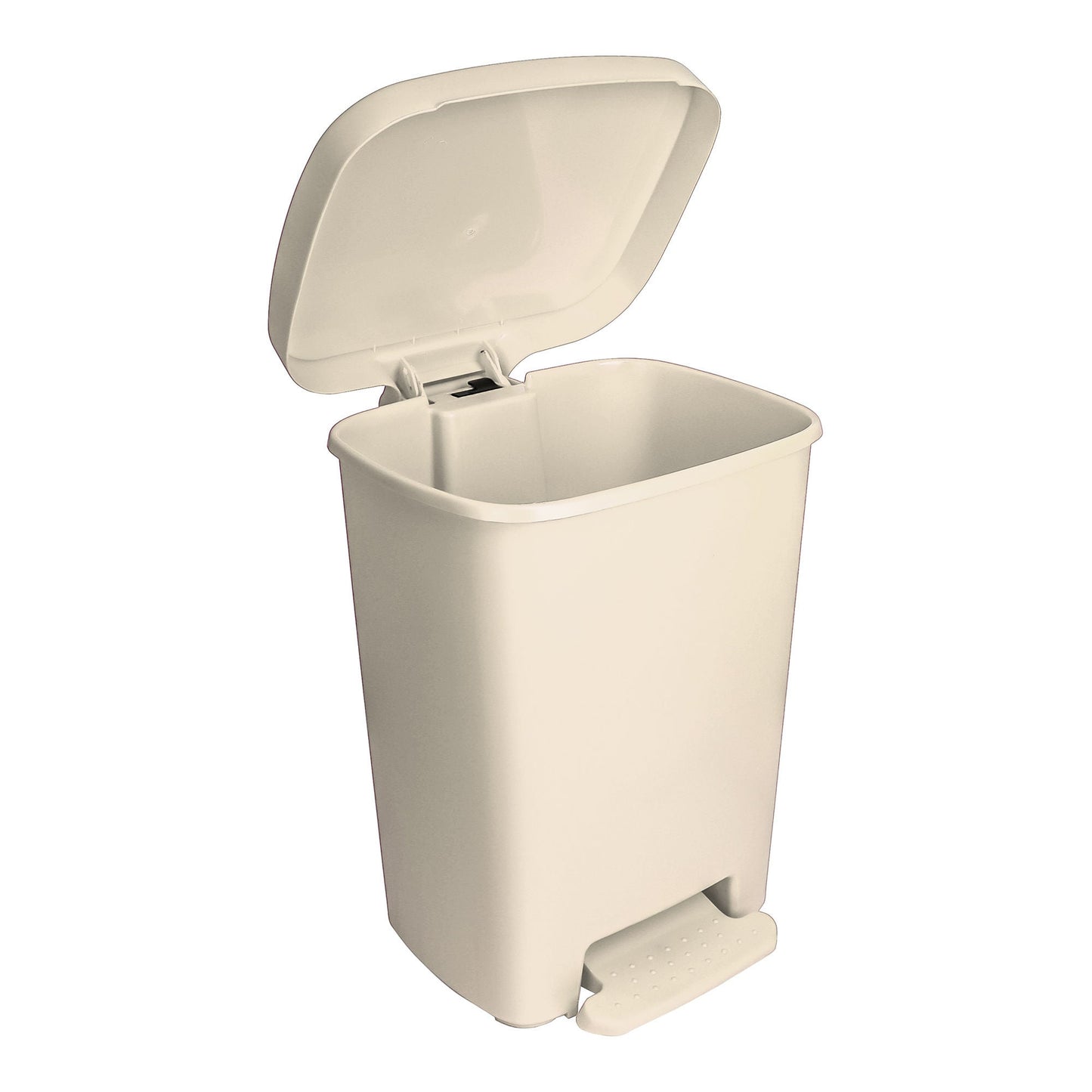 McKesson Waste Can with Step-On Pedal, Plastic, Beige, x 18.9 Inch