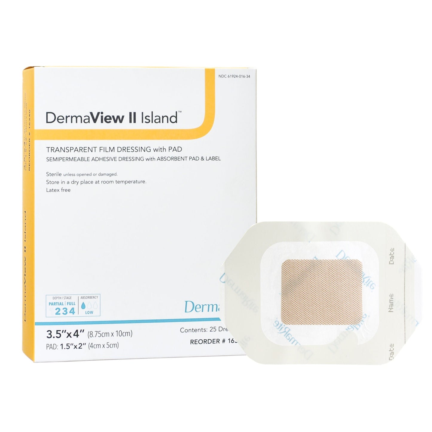 DermaView II™ Island Transparent Film Dressing with Pad