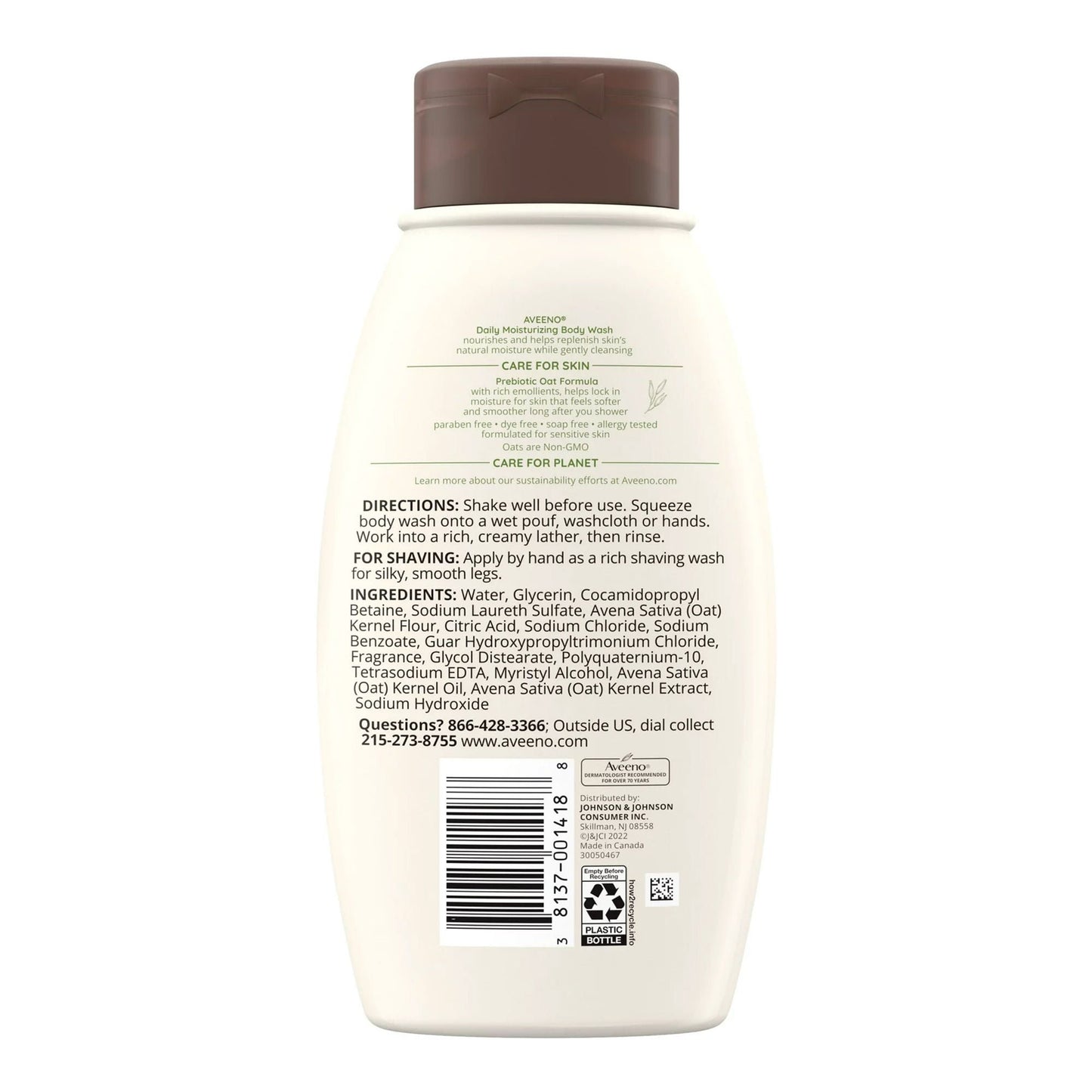 Aveeno® Active Naturals Daily Moisturizing Body Wash Scented, Bottle