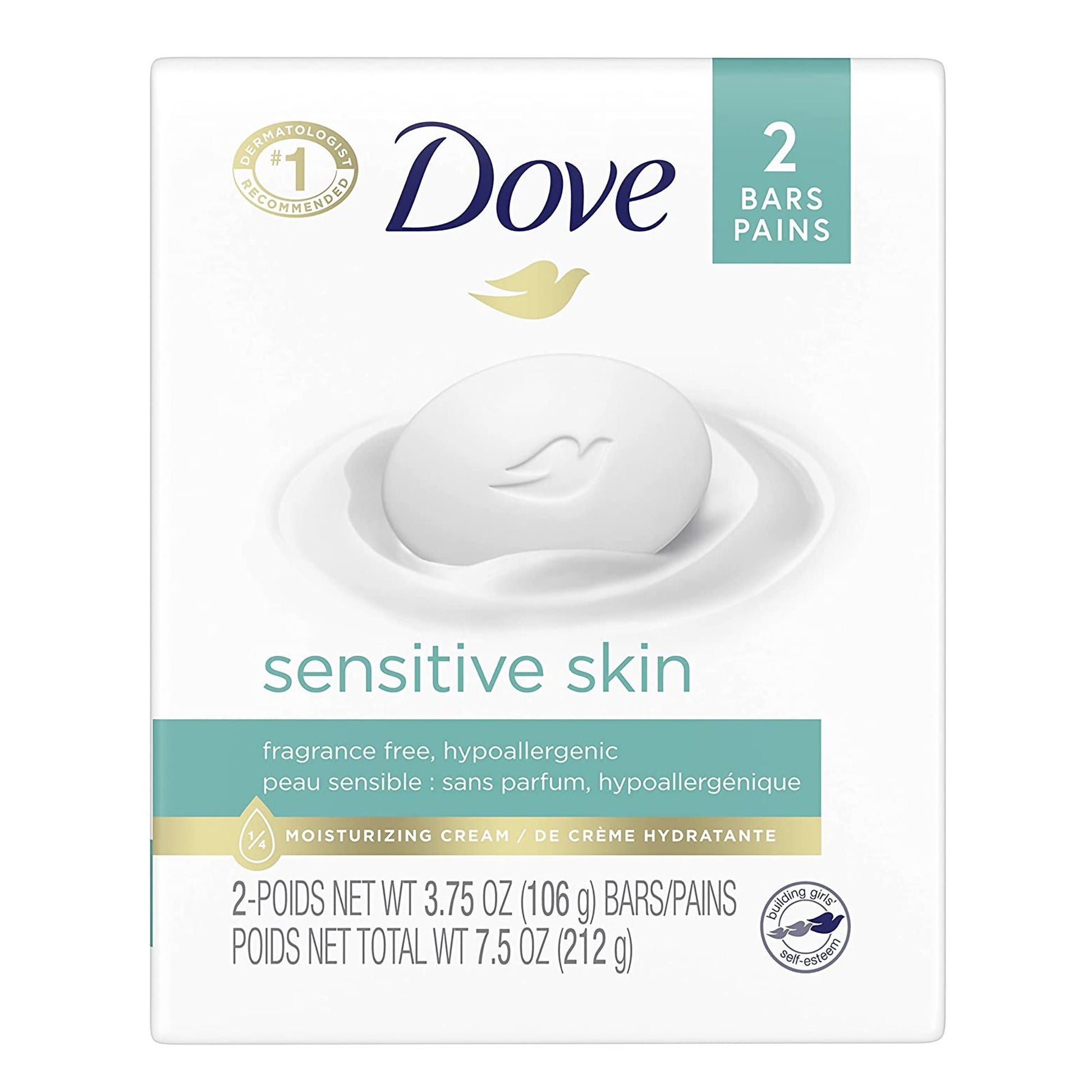 Dove Sensitive Skin Soap Bar Individually Wrapped Unscented
