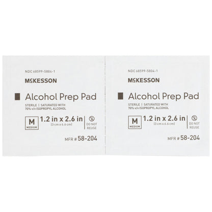 McKesson 70% Isopropyl Alcohol Prep Pad, Medium