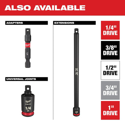 Milwaukee SHOCKWAVE Impact Duty 1/4" Drive to 3/8" Drive Adapter 49-66-6720 | 1/4" Drive