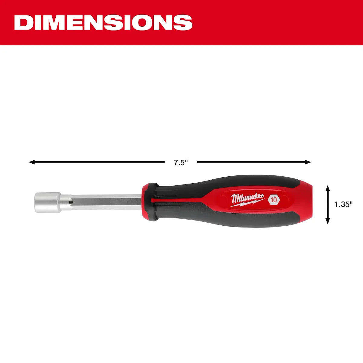 Milwaukee 7pc Metric HollowCore Magnetic Nut Driver Set 48-22-2565