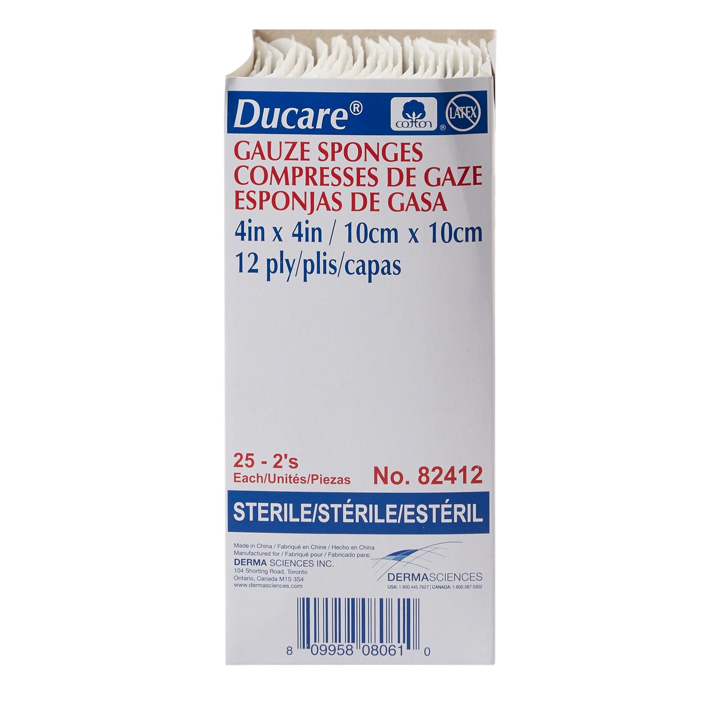 Ducare Sterile Gauze Sponge, 12-Ply