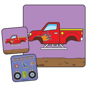 Make-A-Sticker Sticker Monster Truck Make - A - Sticker , Assorted