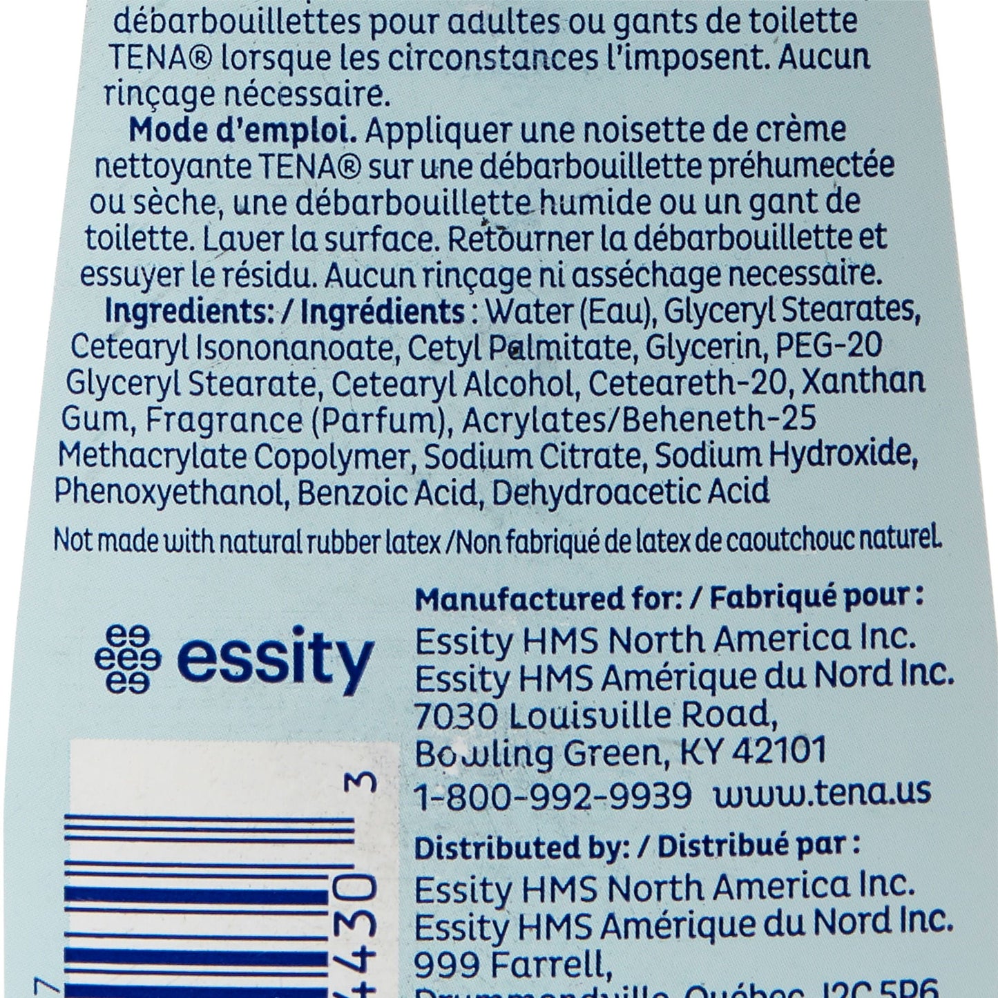 Tena® Body Wash Cleansing Cream, Alcohol-Free, Three-in-One formula