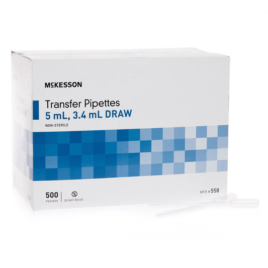 McKesson Transfer Pipette, 3.4 mL Draw Volume