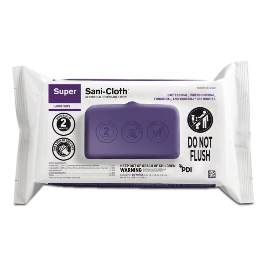 Super Sani-Cloth® Germicidal Disinfectant Wipes, Soft Pack