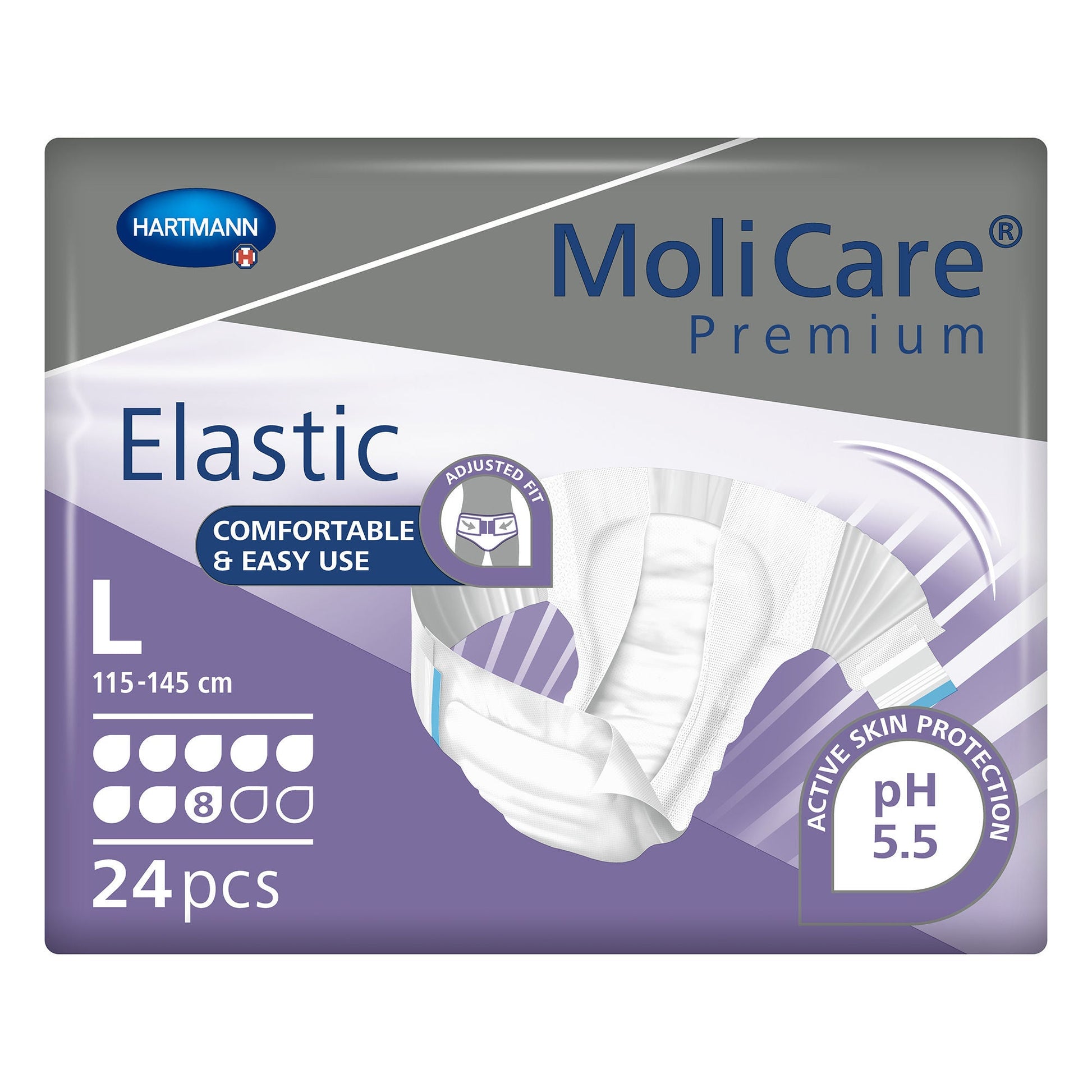 MoliCare® Premium Elastic 8 Drop Absorbency Incontinence Briefs