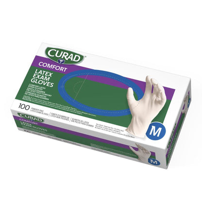 Curad® Latex Exam Gloves, Beige
