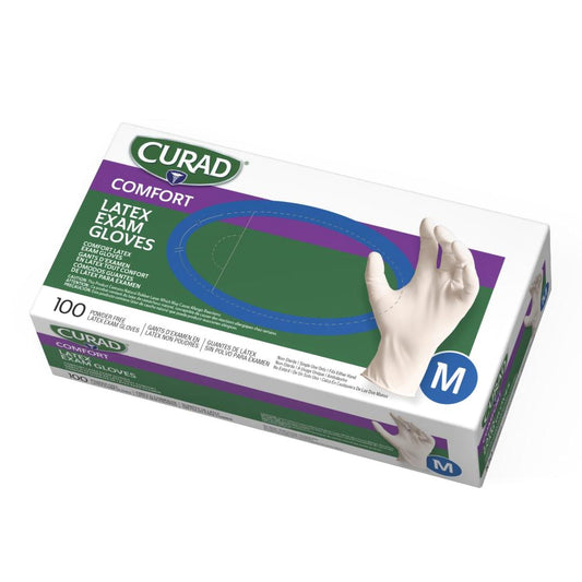 Curad® Latex Exam Gloves, Beige