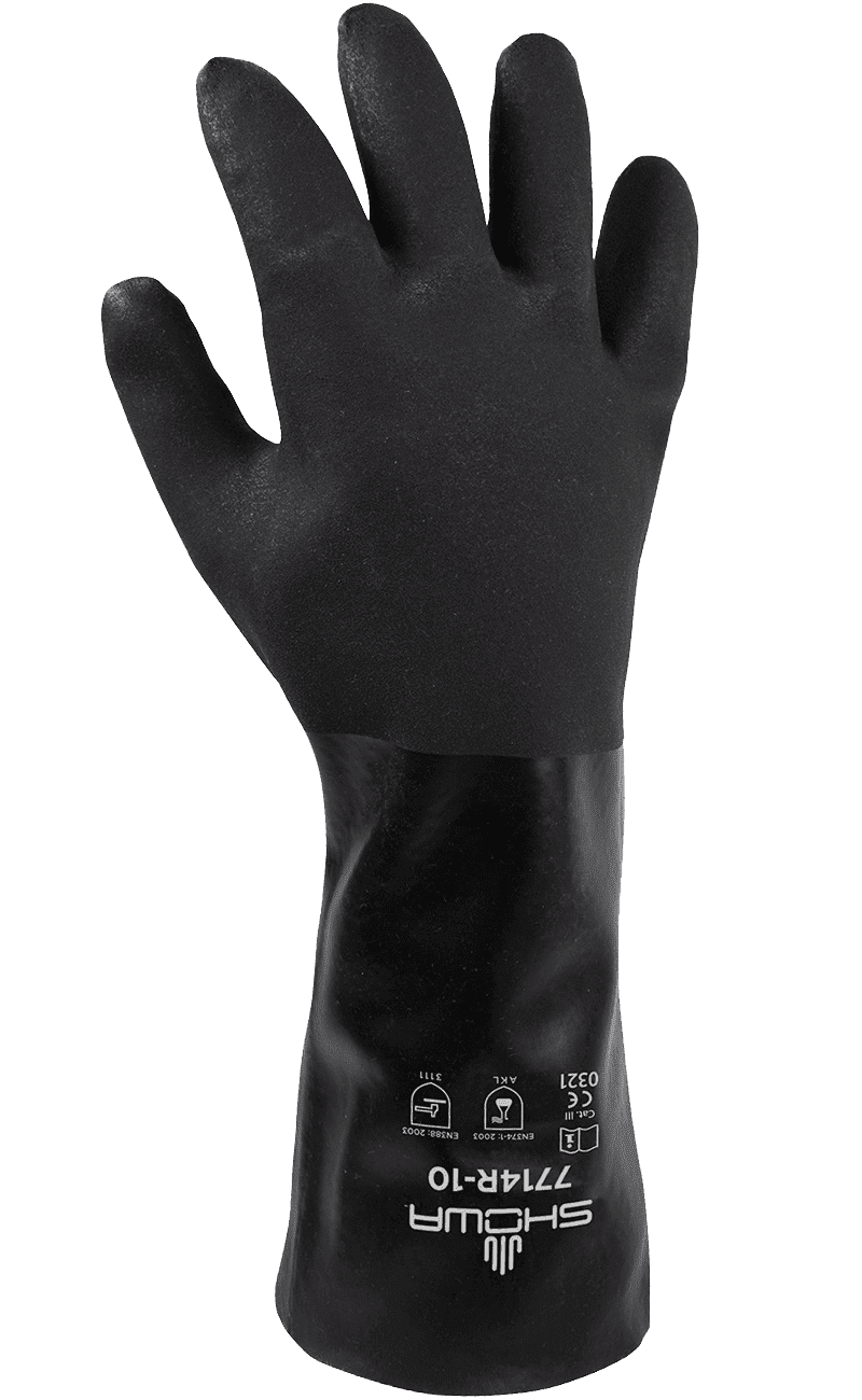 SHOWA Chemical-Resistant Gloves 7714R — Dozen (12 pairs)