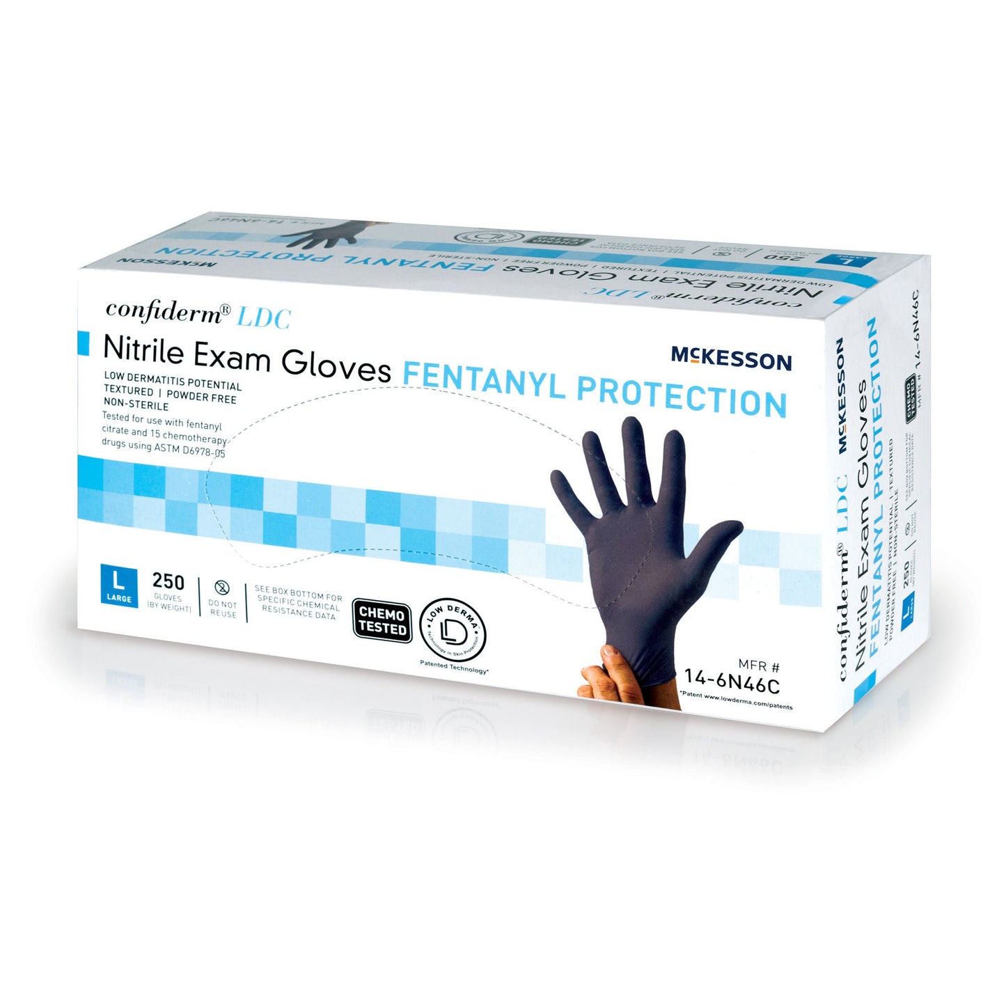 McKesson Confiderm® LDC Nitrile Exam Gloves, Blue