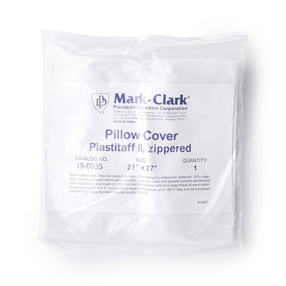 Mark-Clark® White 4 mil Plastistaff Pillow Cover With Zip