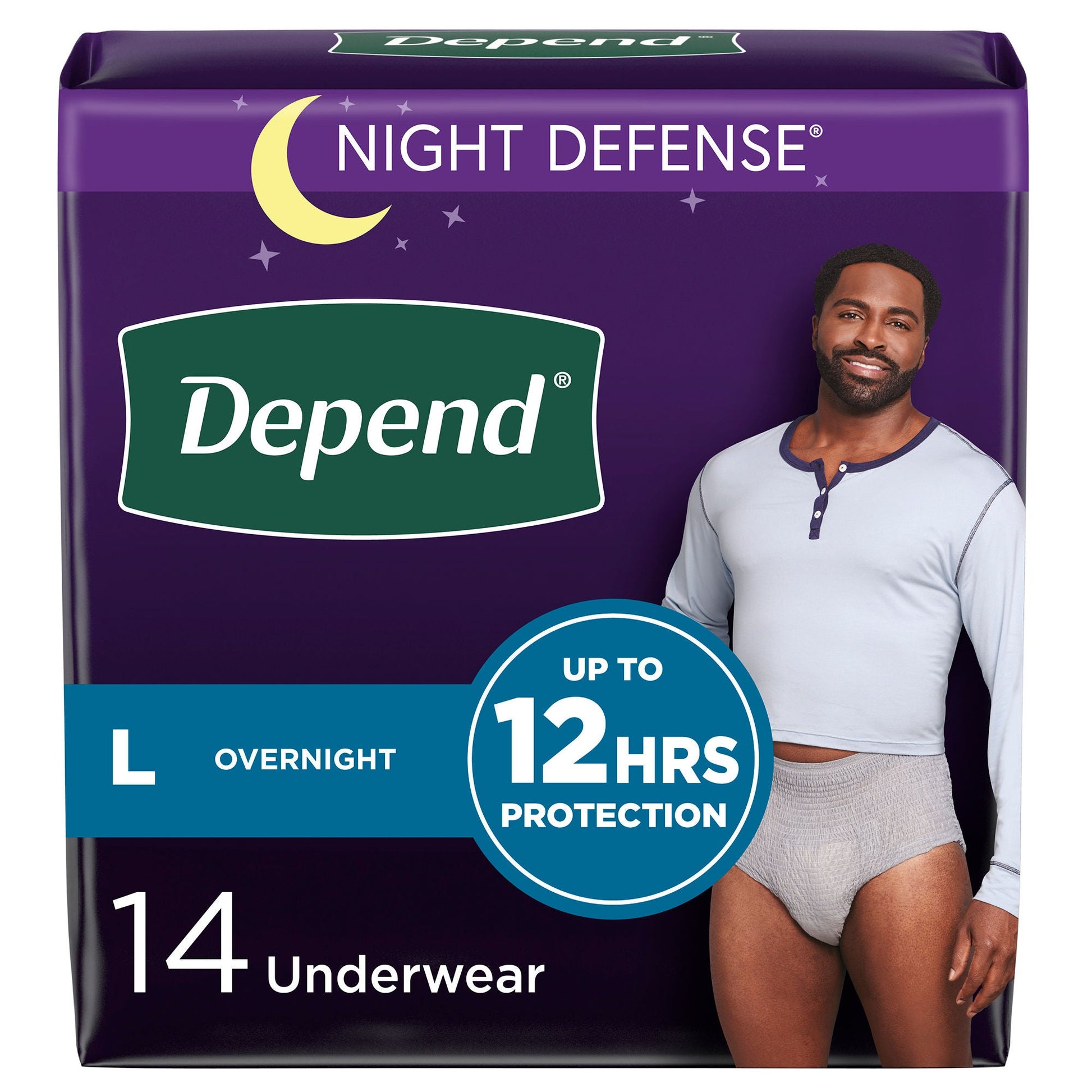Depend® Night Defense® Absorbent Underwear for Men