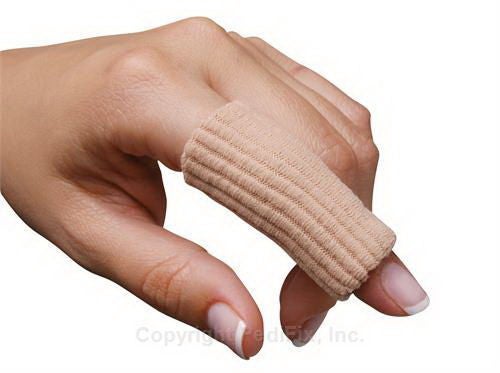 Visco-Gel Fully-Coated Ribbed Finger Sleeve Pull-On