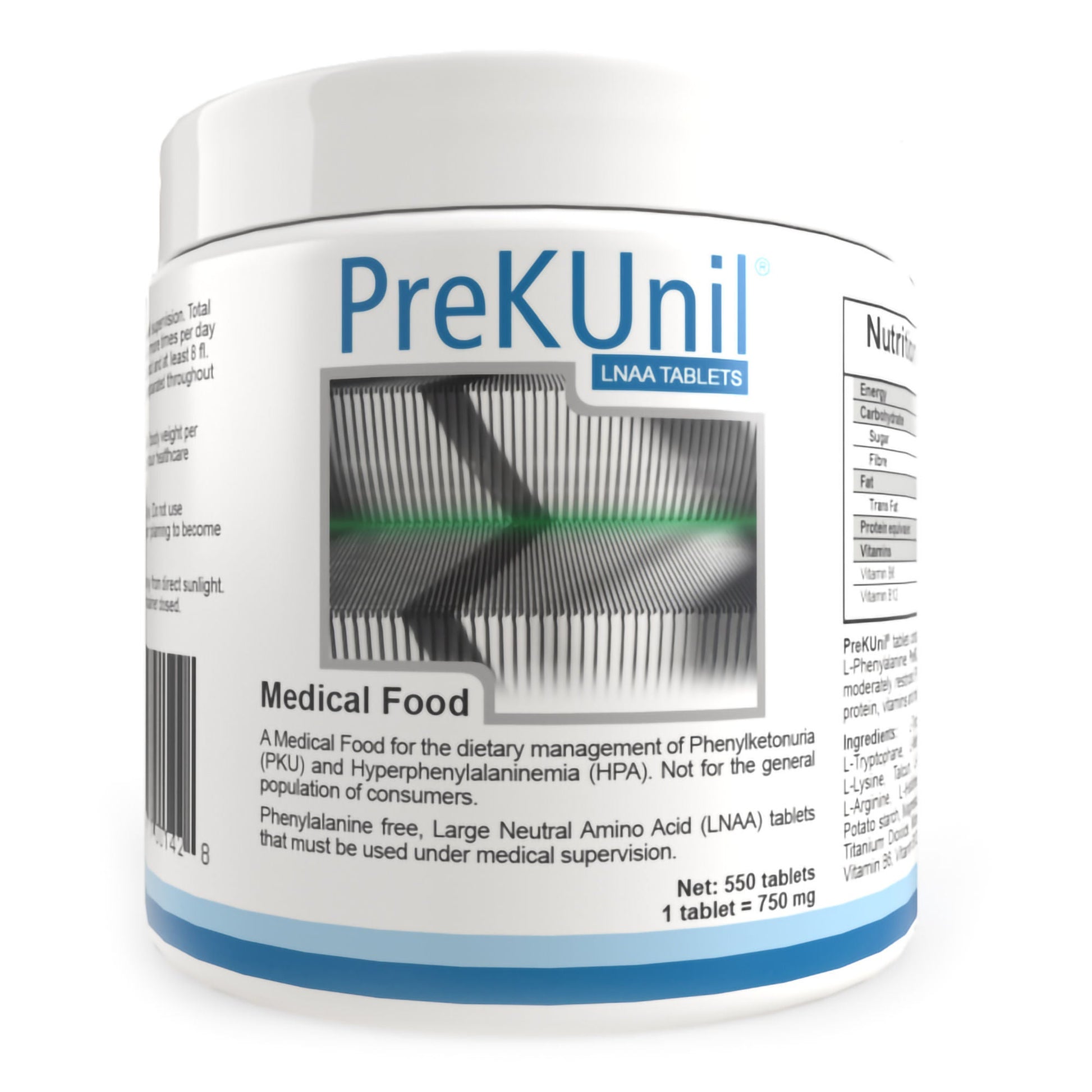 PreKUnil LNAA Oral Supplement Unflavored Tablet Bottle